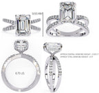 Elegant Diamond Side Stone Brilliance Ring