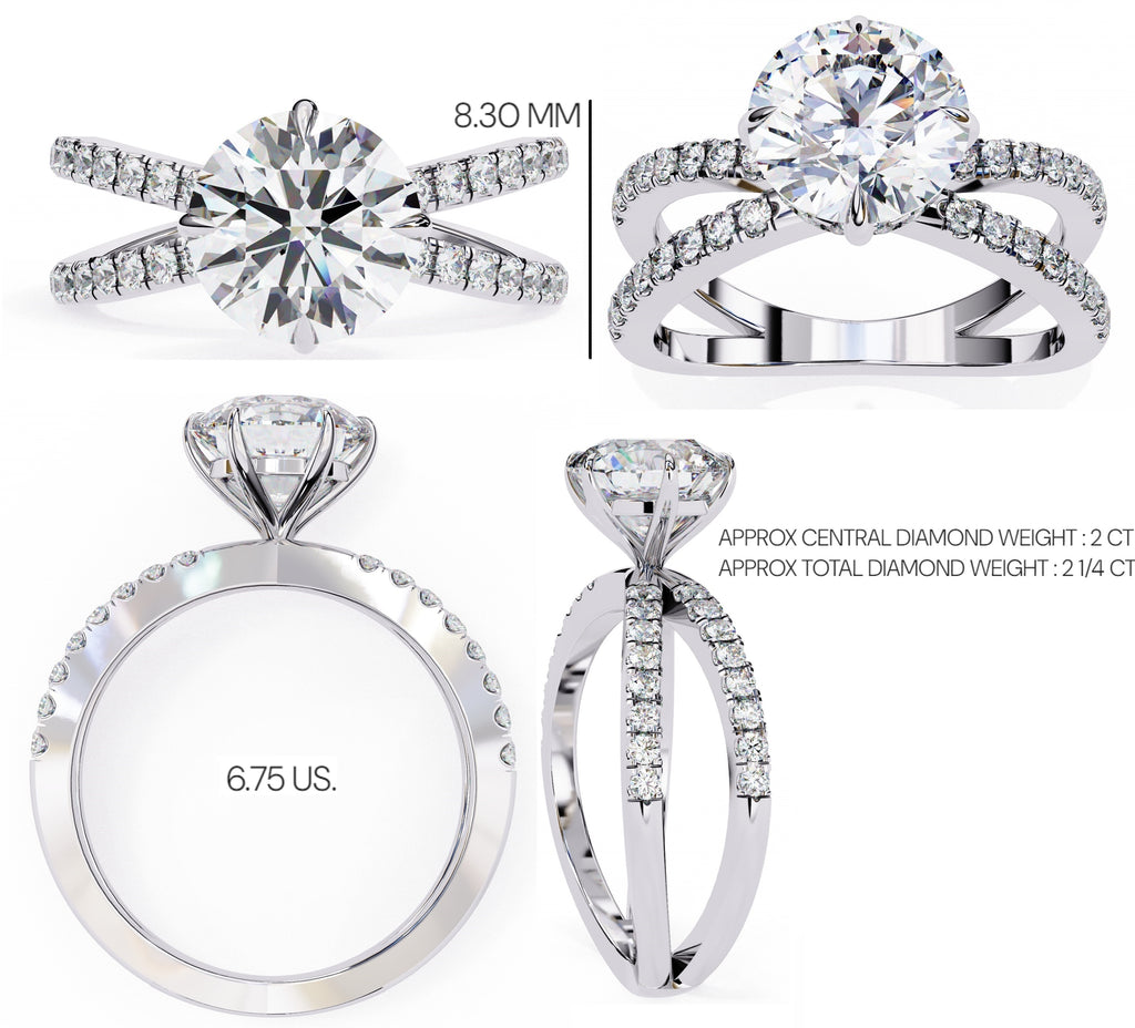 Elegant Central Stone Diamond Ring with Side Accents