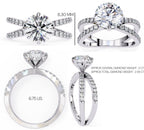 Elegant Central Stone Diamond Ring with Side Accents
