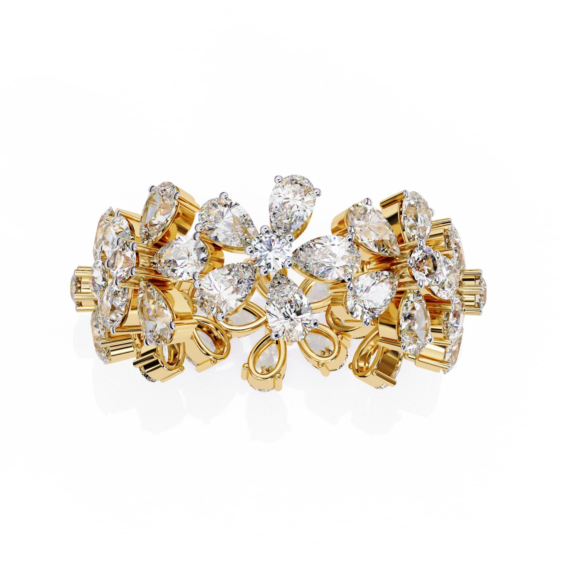 Elegant Diamond Side Stone Brilliance Ring