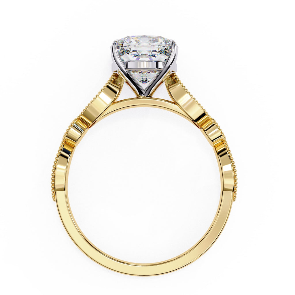 Elegant Diamond Central Stone Ring with Brilliant Side Accents