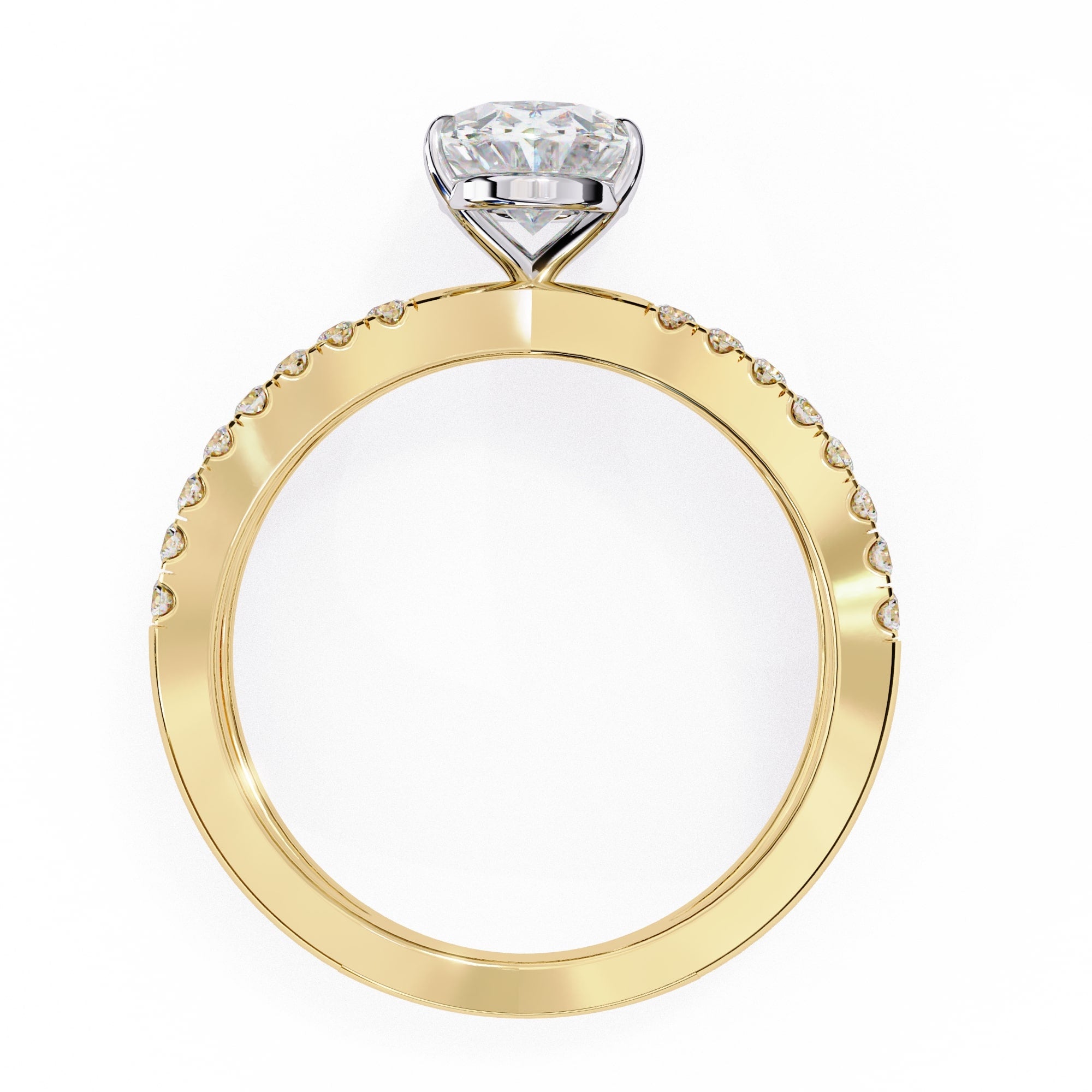 Elegant Radiance Central Stone Diamond Ring
