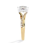 Radiant VVS Emerald Cut Central Brilliance Ring
