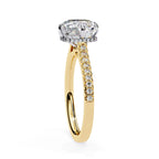 Elegant Central Stone Diamond Ring with Side Stone Accents