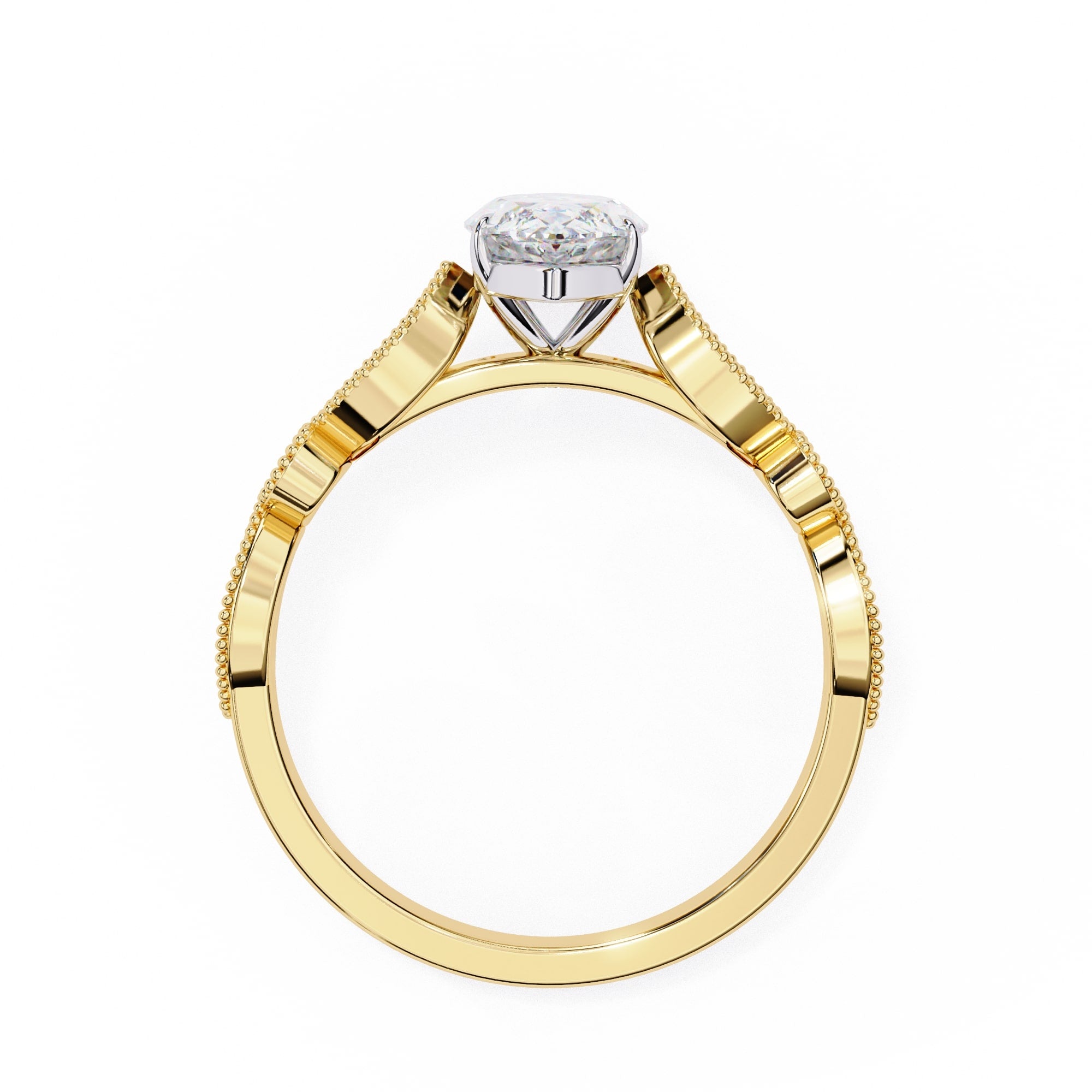 Elegant Central Stone Diamond Ring with Side Accents