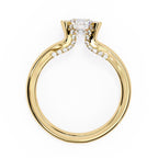 Elegant Diamond Central Stone Ring with Brilliant Side Accents