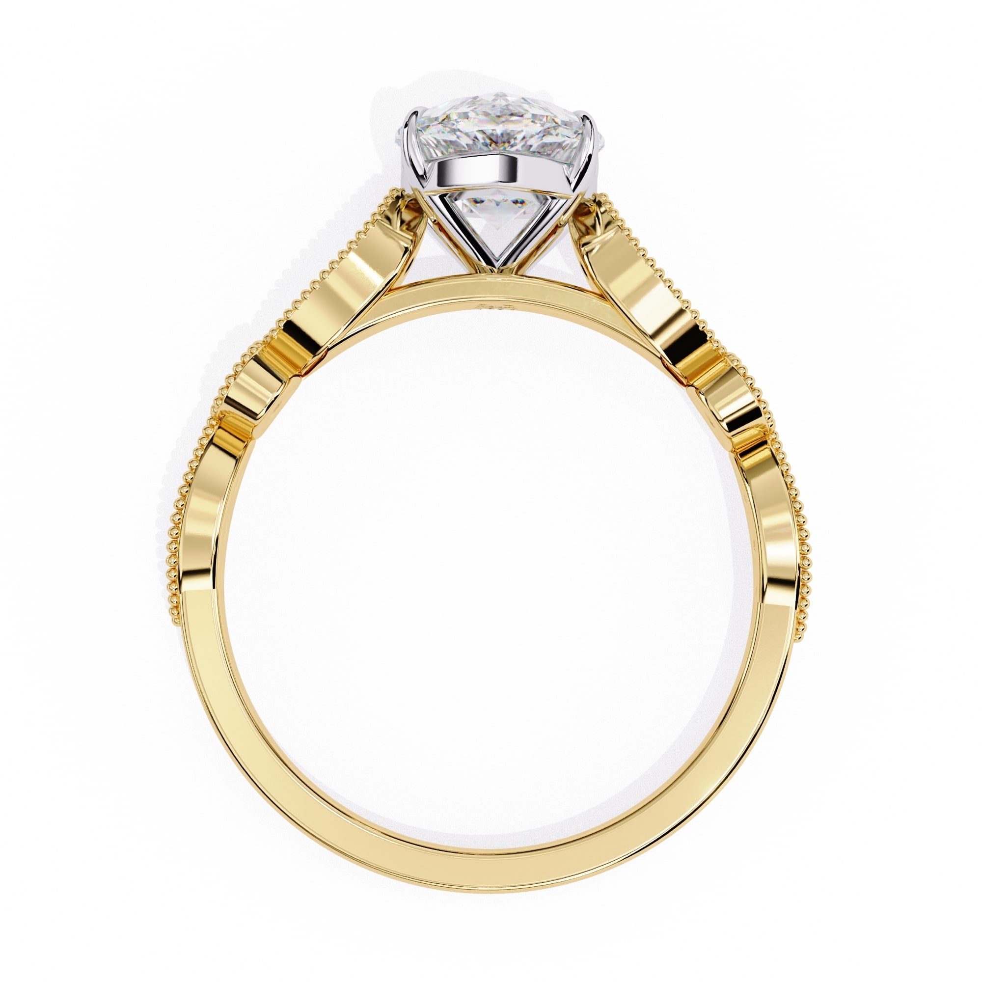 Elegant Diamond Central Stone Ring