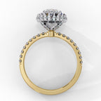 Radiant Diamond Cluster Central Stone Ring