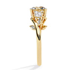 Exquisite Central Stone Diamond Ring with Shimmering Side Accents