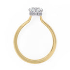 Radiant Central Stone Diamond Ring with Shimmering Side Accents