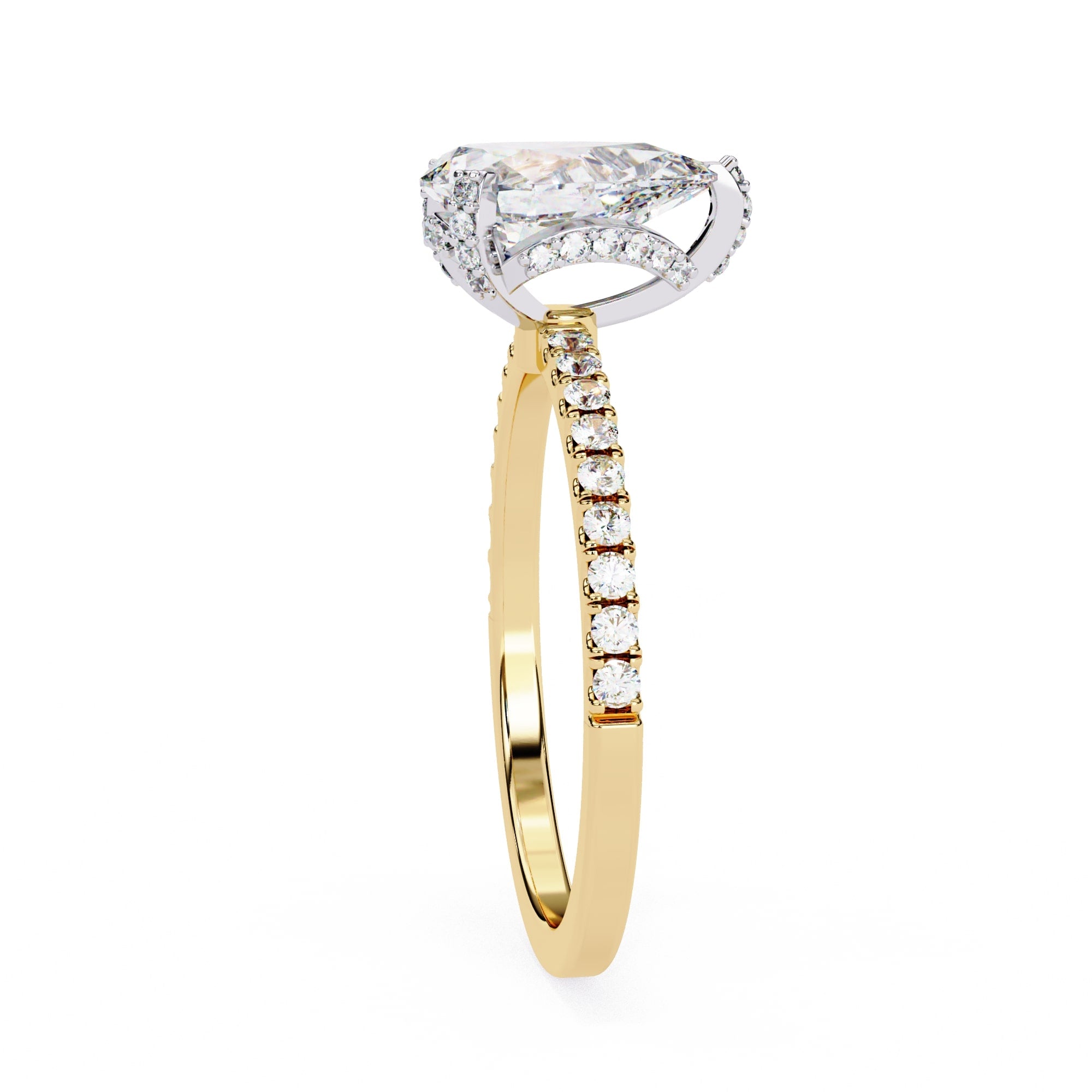 Elegant Radiance Central Stone Diamond Ring