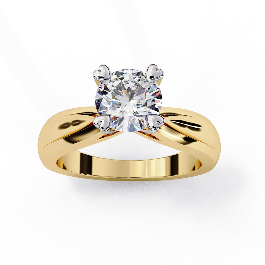 Elegant Solitaire Central Stone Ring