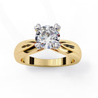 Elegant Solitaire Central Stone Ring