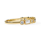 Elegant Diamond Side Stone Brilliance Ring