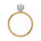 Elegant Diamond Central Stone Side Accent Ring