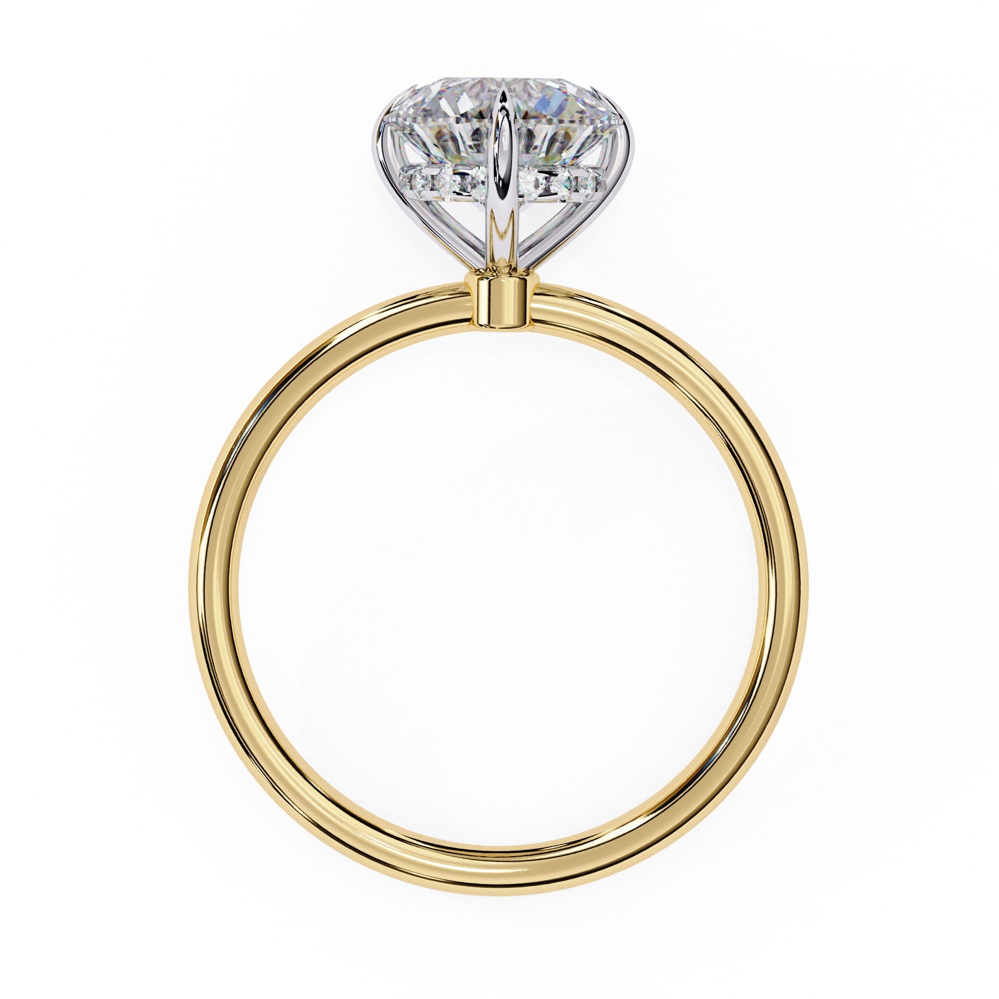 Elegant Diamond Center Stone Ring with Side Accents