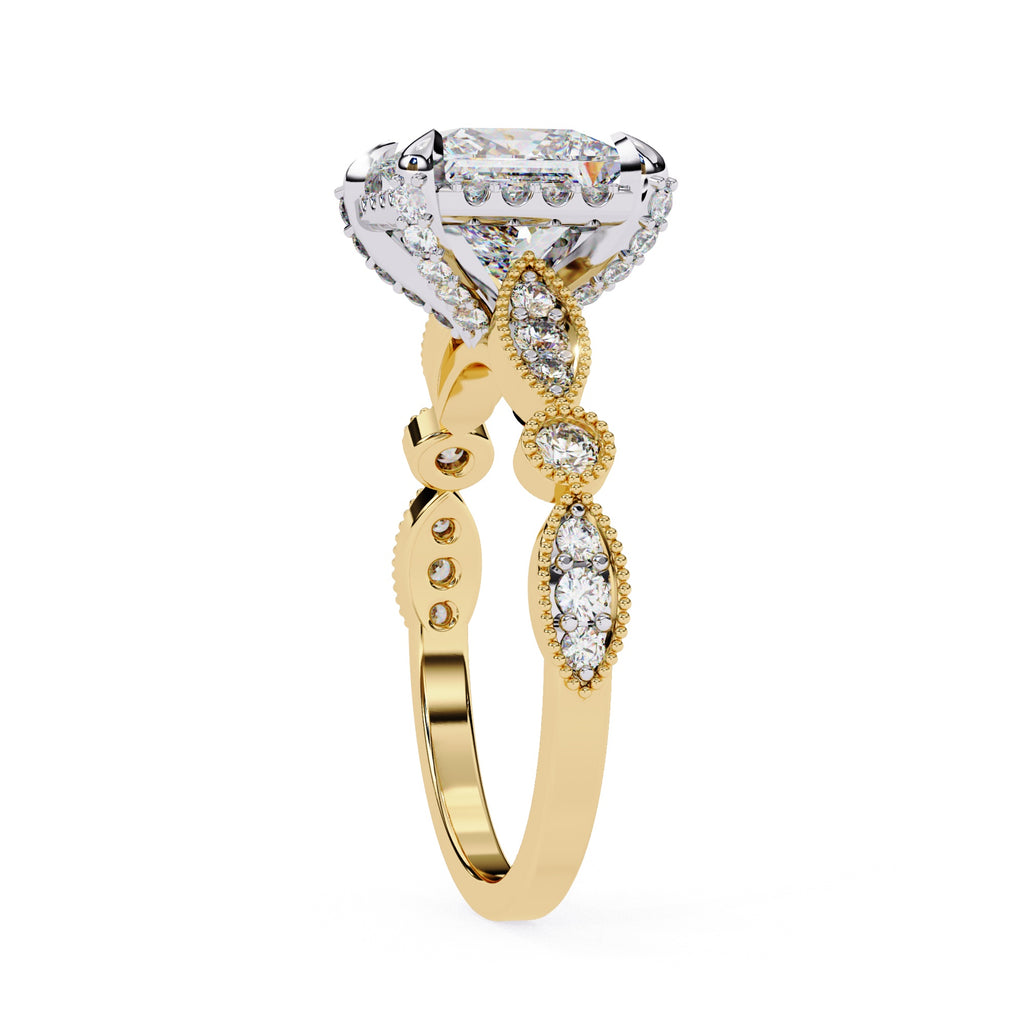 Elegant Diamond Side Stone Brilliance Ring