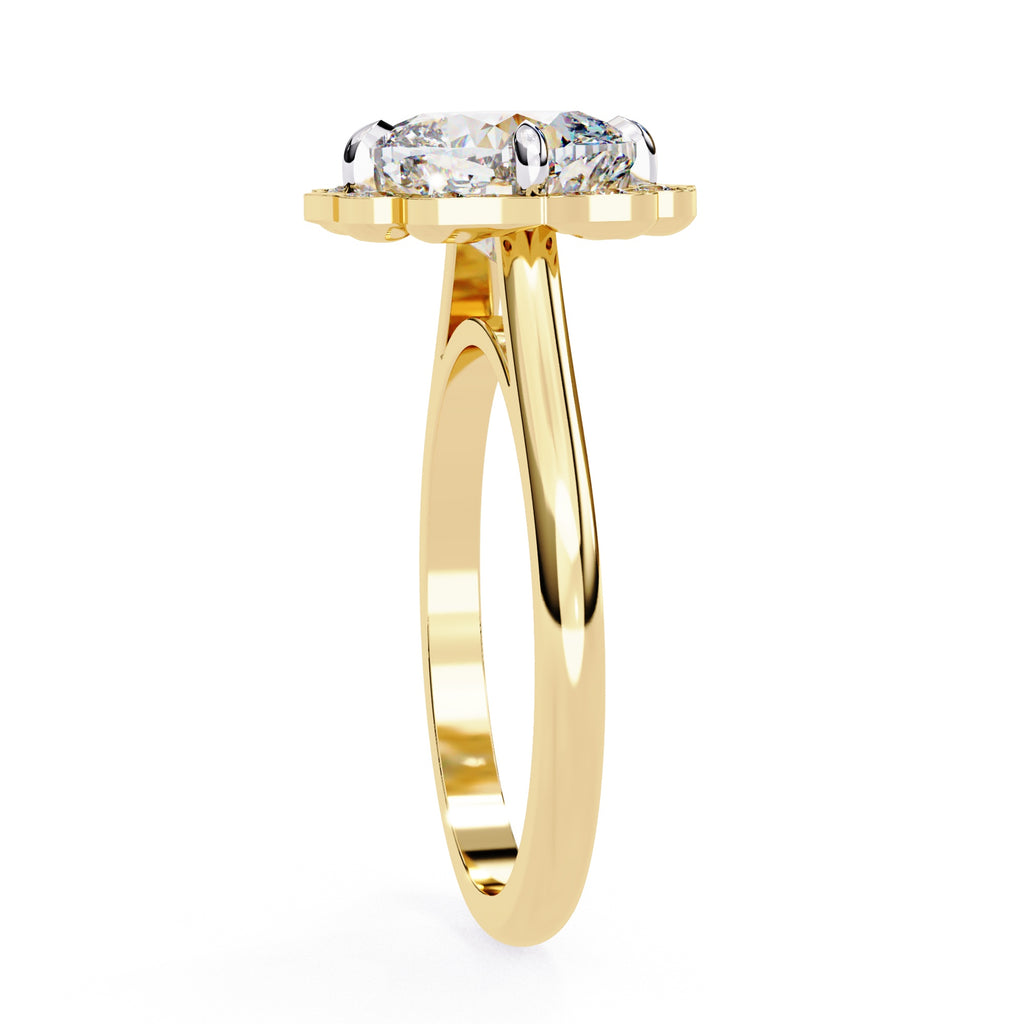 Elegant Diamond Central Stone Ring