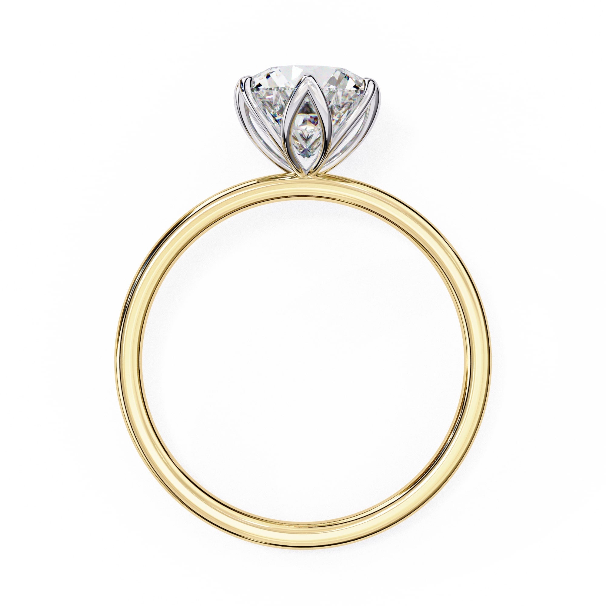 Elegant Central Stone Diamond Ring with Side Accents
