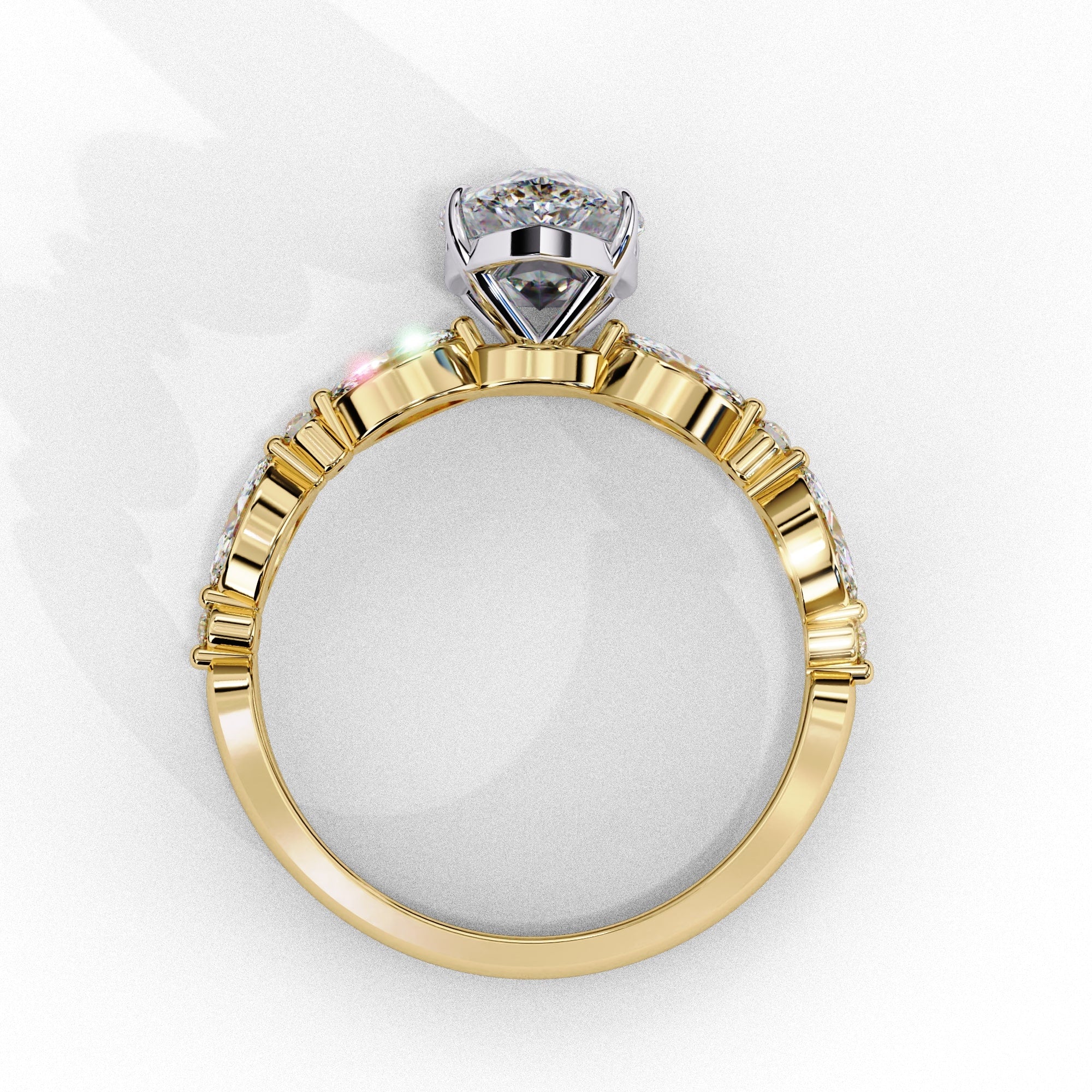 Radiant Brilliance Central Stone Diamond Ring