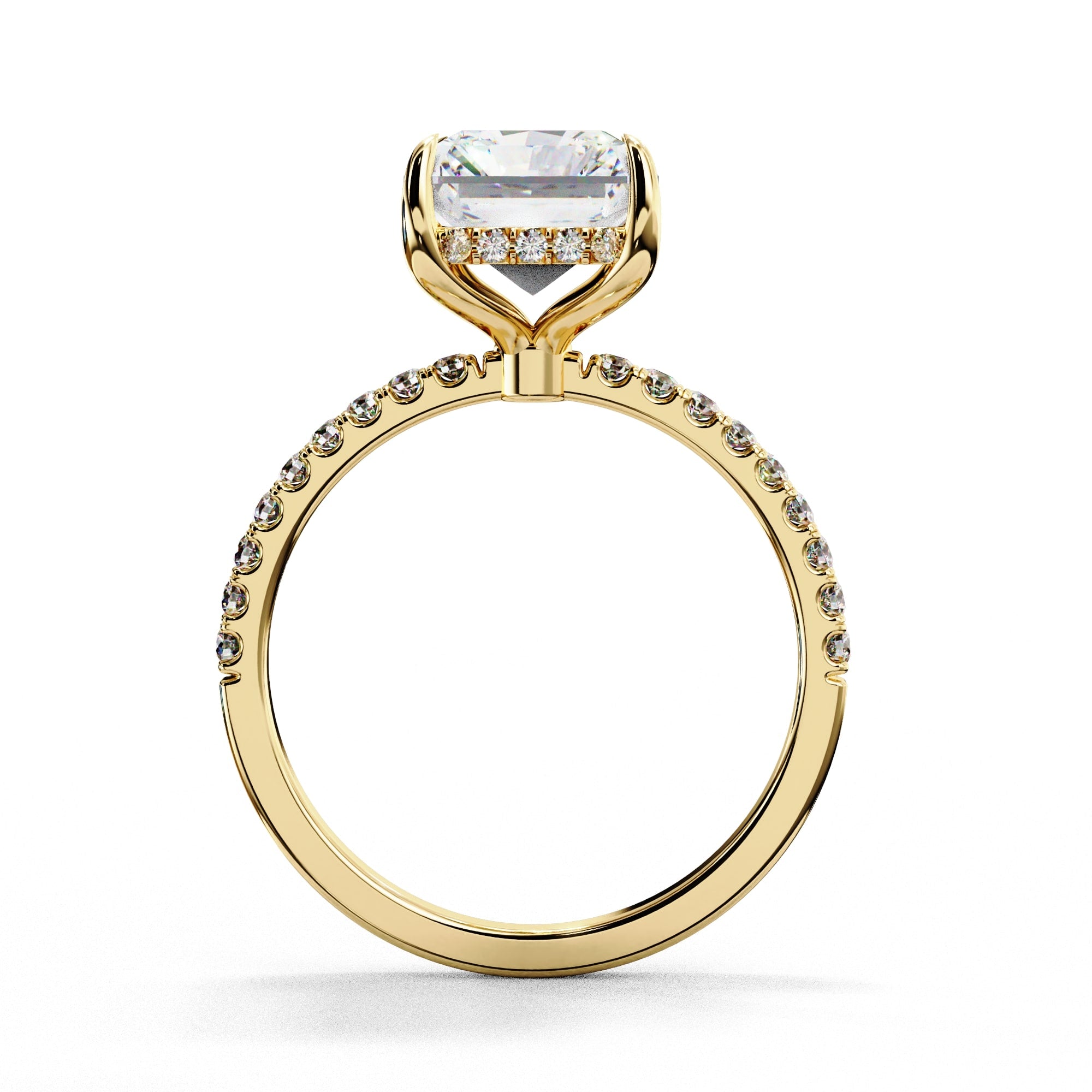 Elegant Diamond Side Stone Brilliance Ring