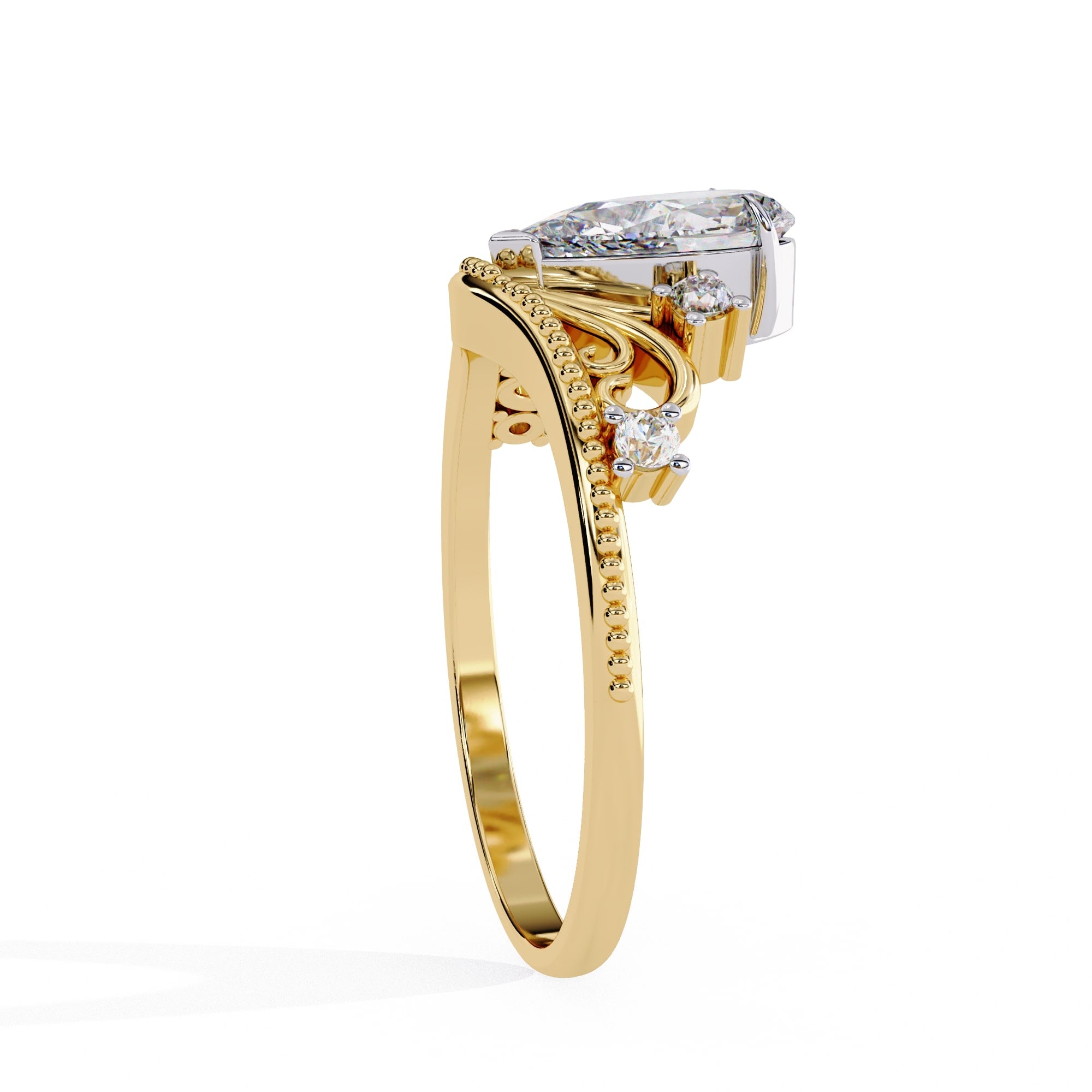 Elegant Radiance Central Stone Diamond Ring