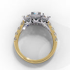 Elegant Central Stone Diamond Cluster Ring