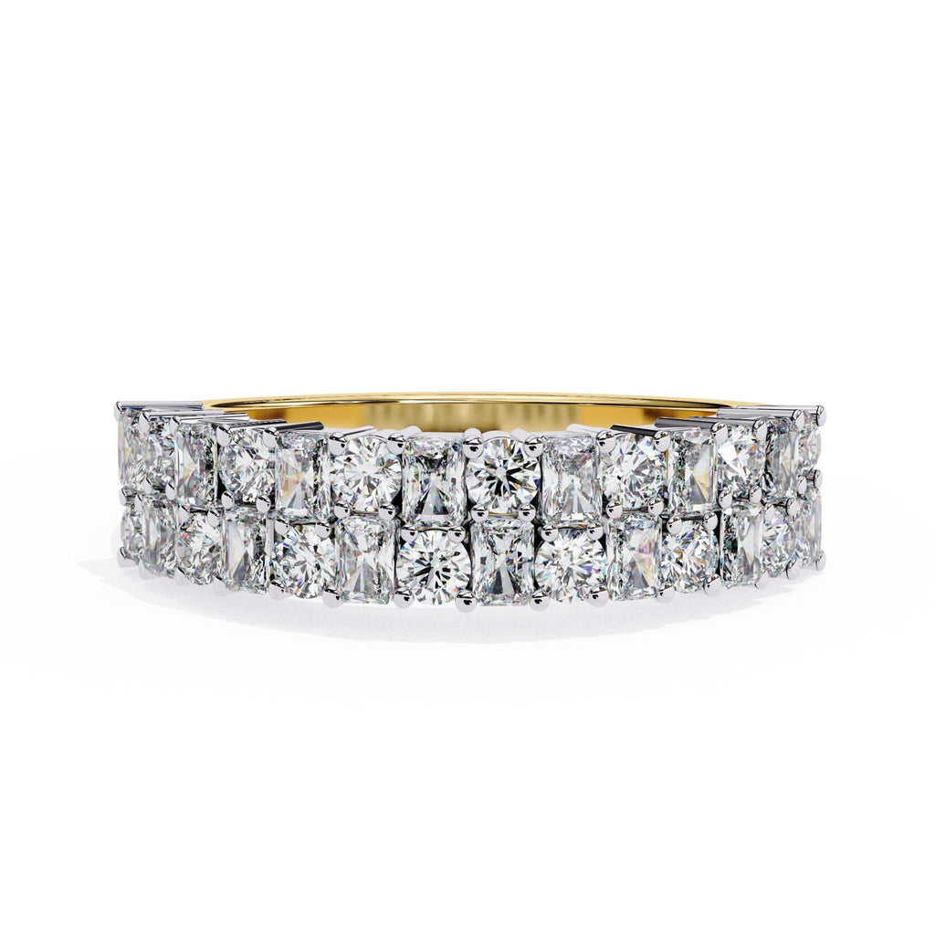Radiant Diamond Side Stone Eternity Ring