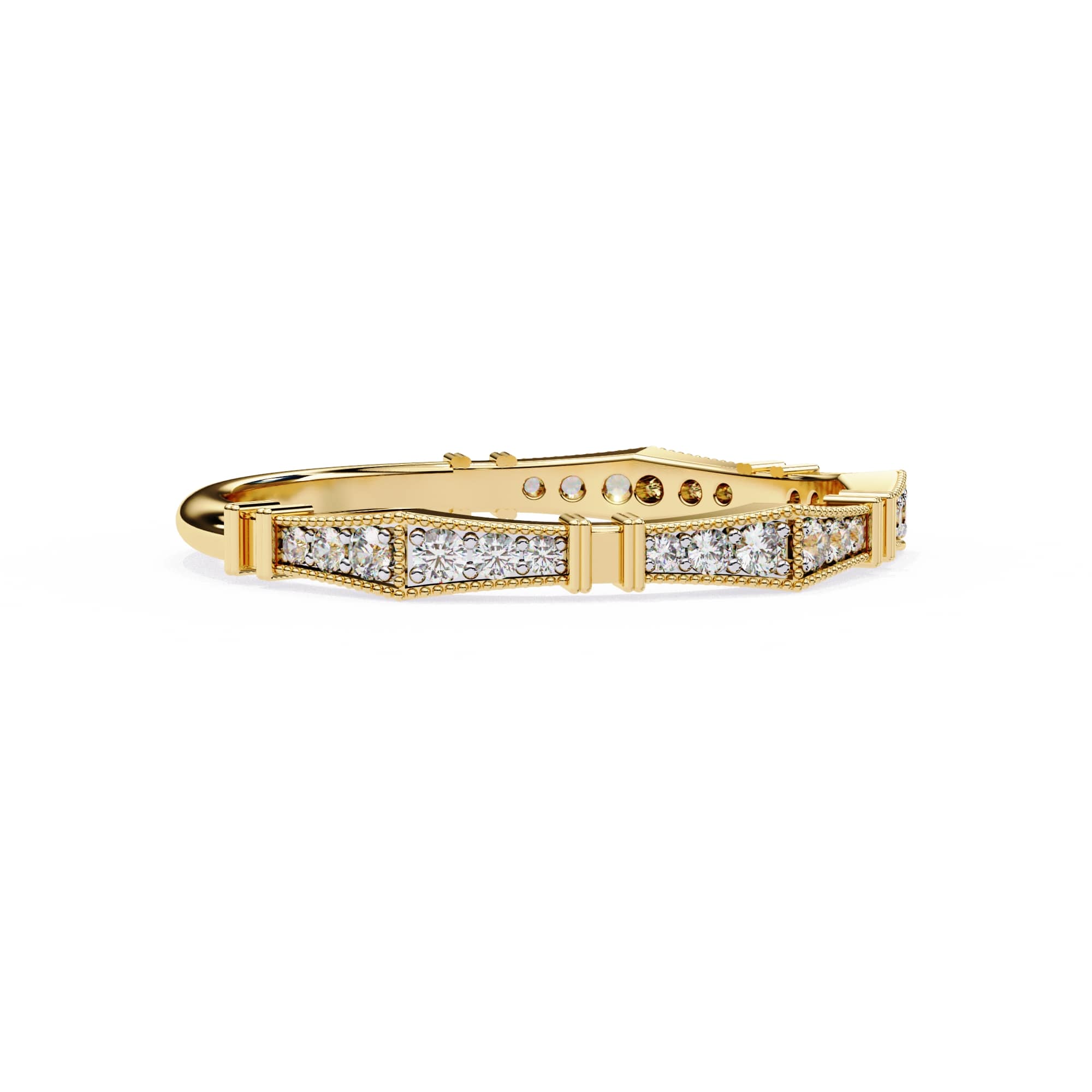 Elegant Diamond Side Stone Brilliance Ring