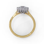 Radiant Central Stone Diamond Ring with Sparkling Side Accents