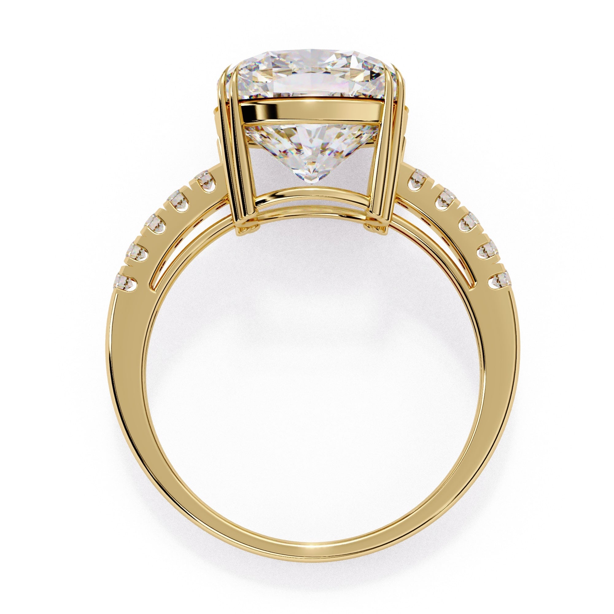 Elegant Diamond Side Stone Brilliance Ring