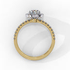 Elegant Diamond Central Stone Ring with Side Accents
