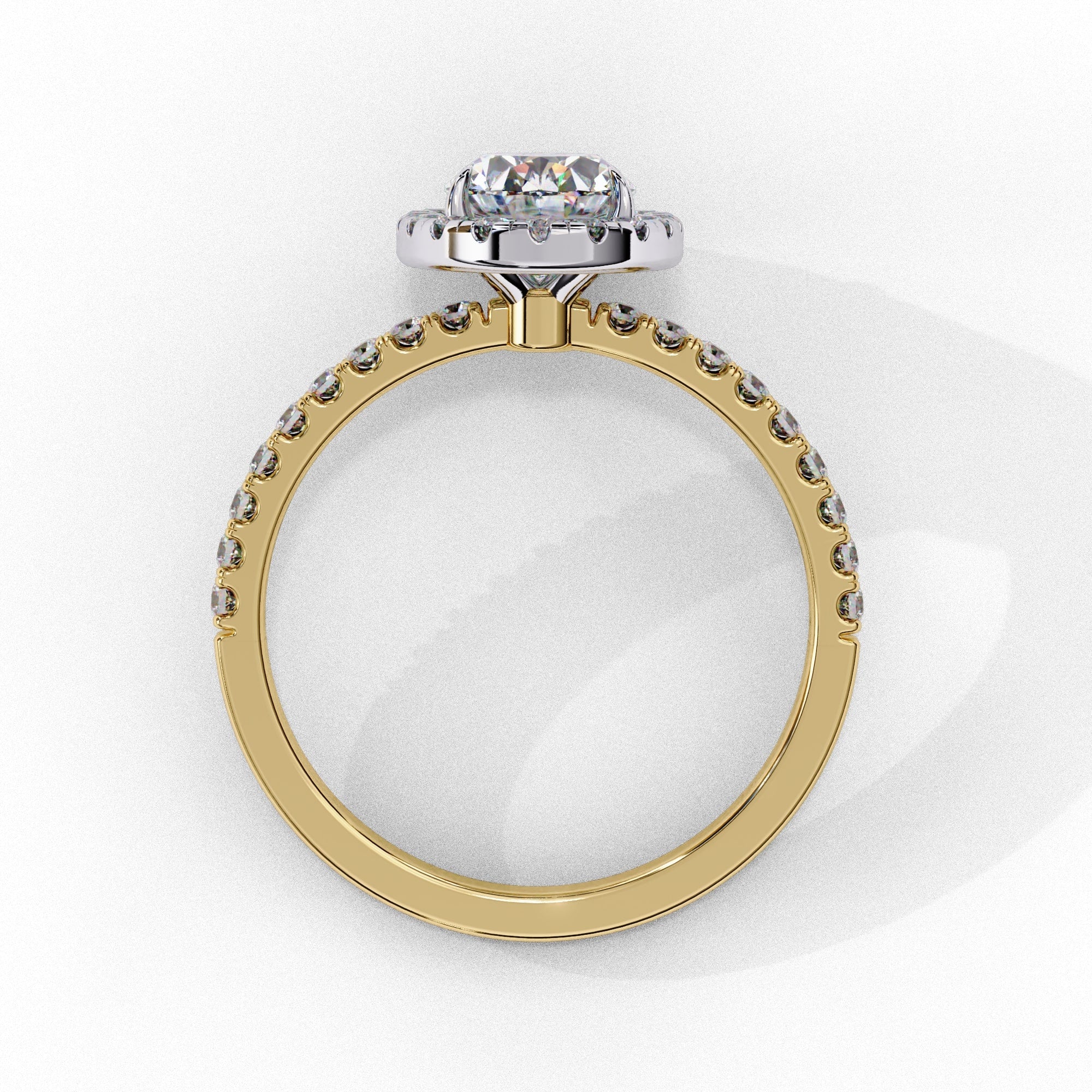 Elegant Diamond Central Stone Ring with Side Accents