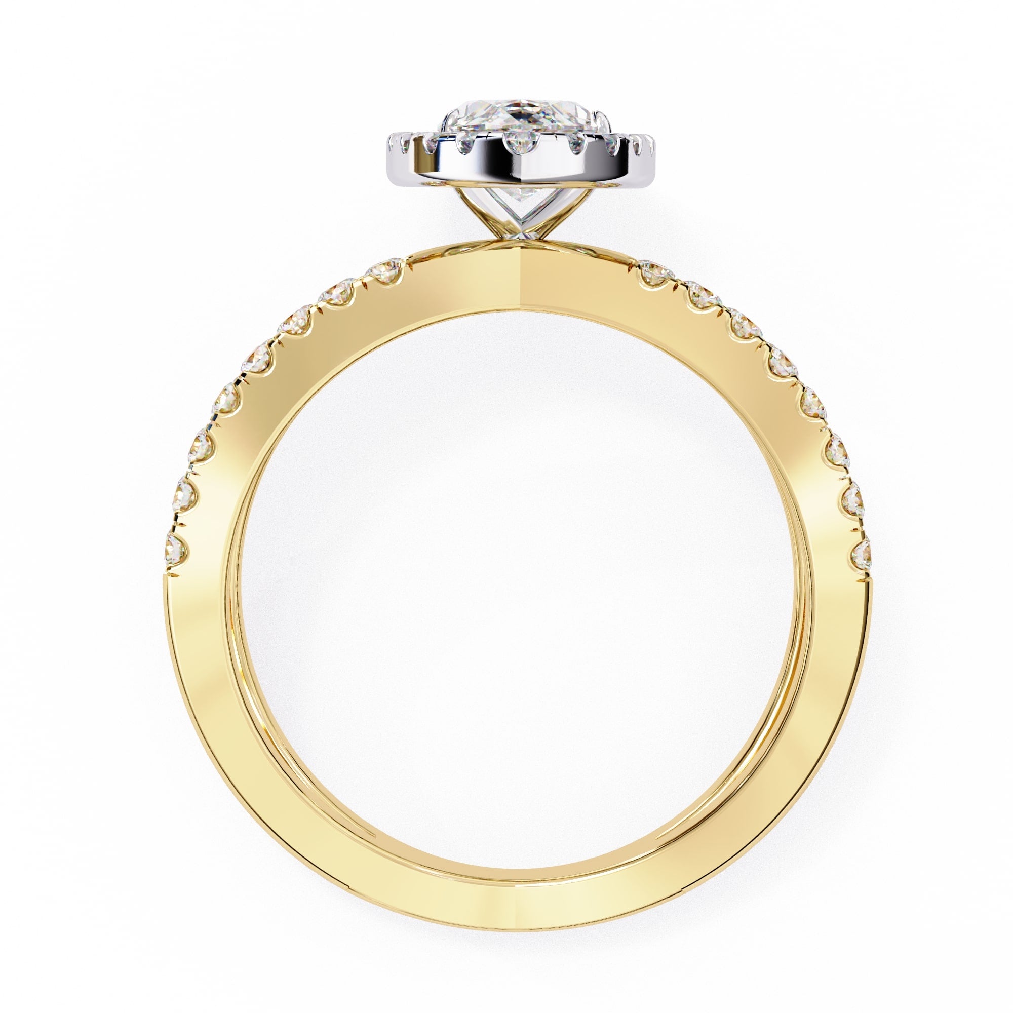 Elegant Diamond Side Stone Brilliance Ring