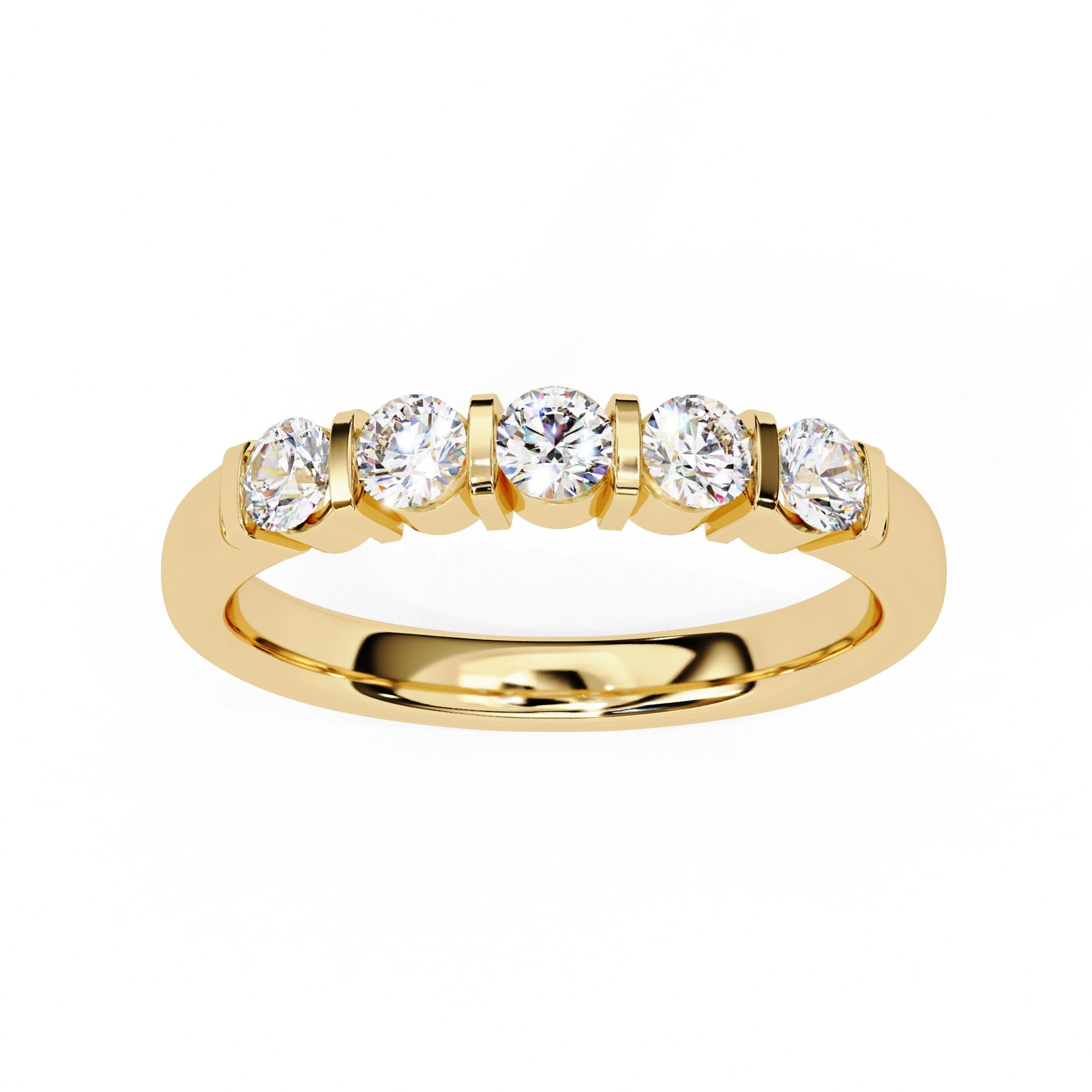 Radiant Side Stone Brilliance Ring