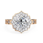 Elegant Diamond Central Stone and Side Accents Ring