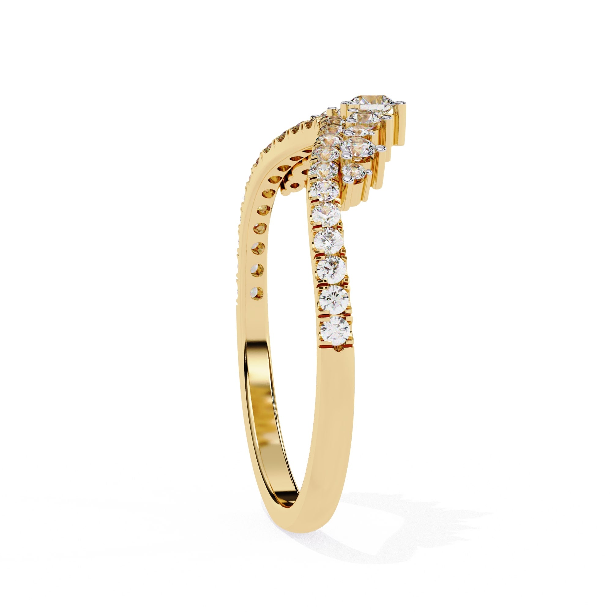 Radiant Diamond Side Stone Eternity Ring