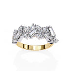 Radiant Brilliance Side Stone Diamond Ring