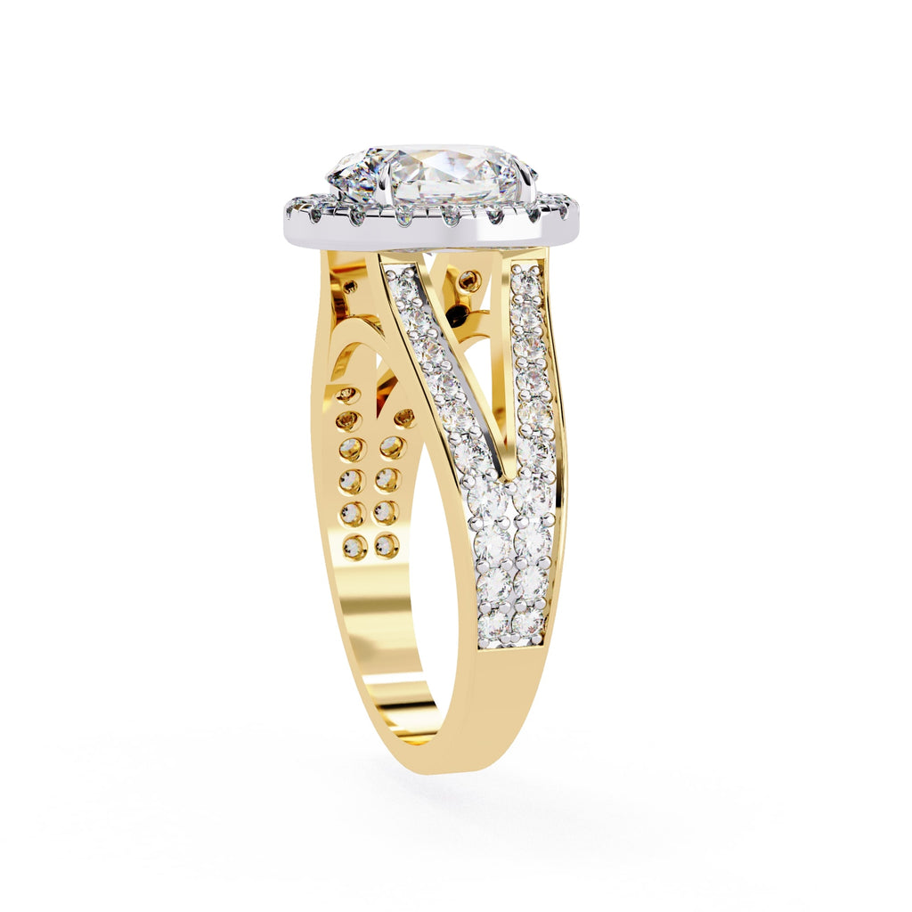 Elegant Diamond Side Stone Brilliance Ring