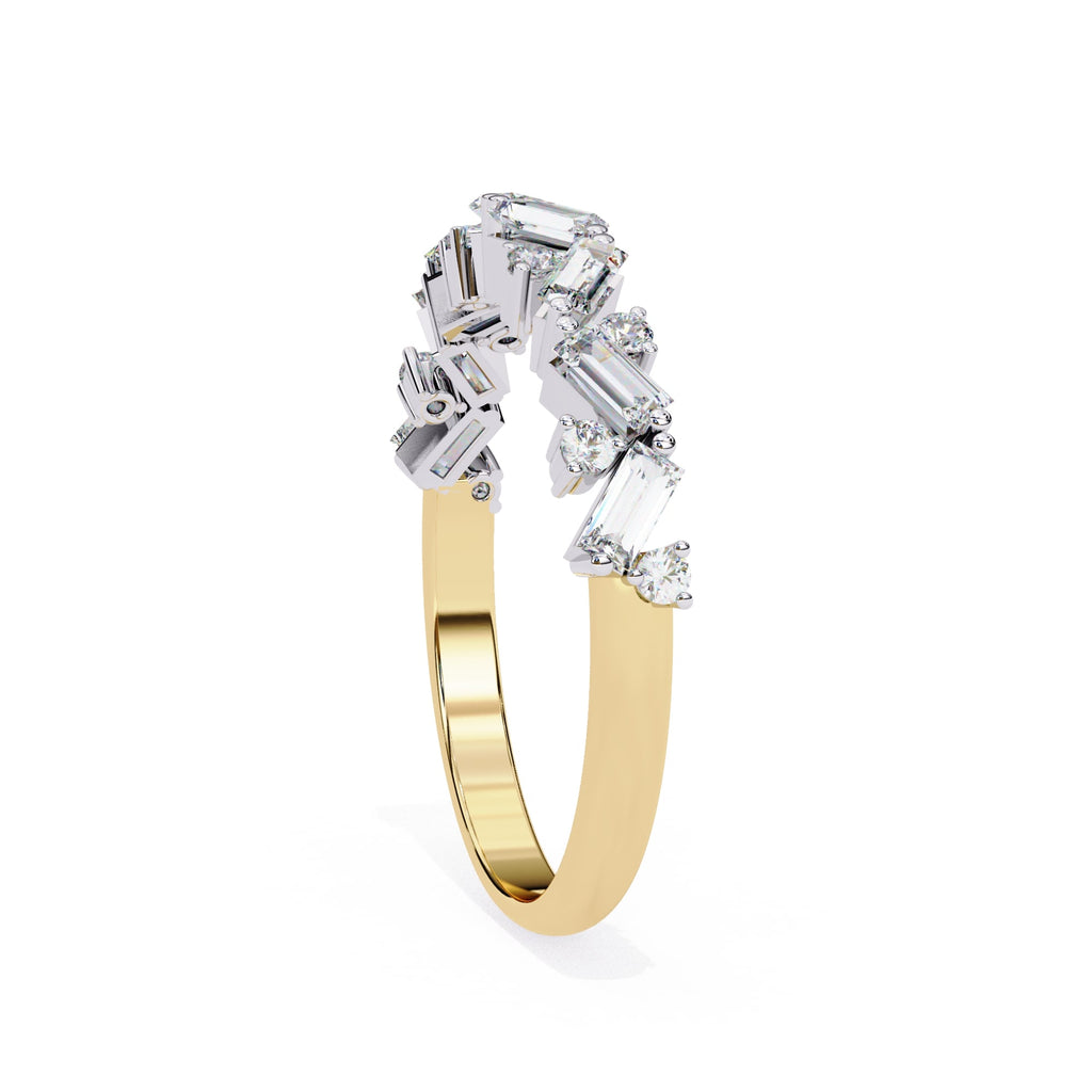 Radiant Diamond Side Stone Eternity Ring