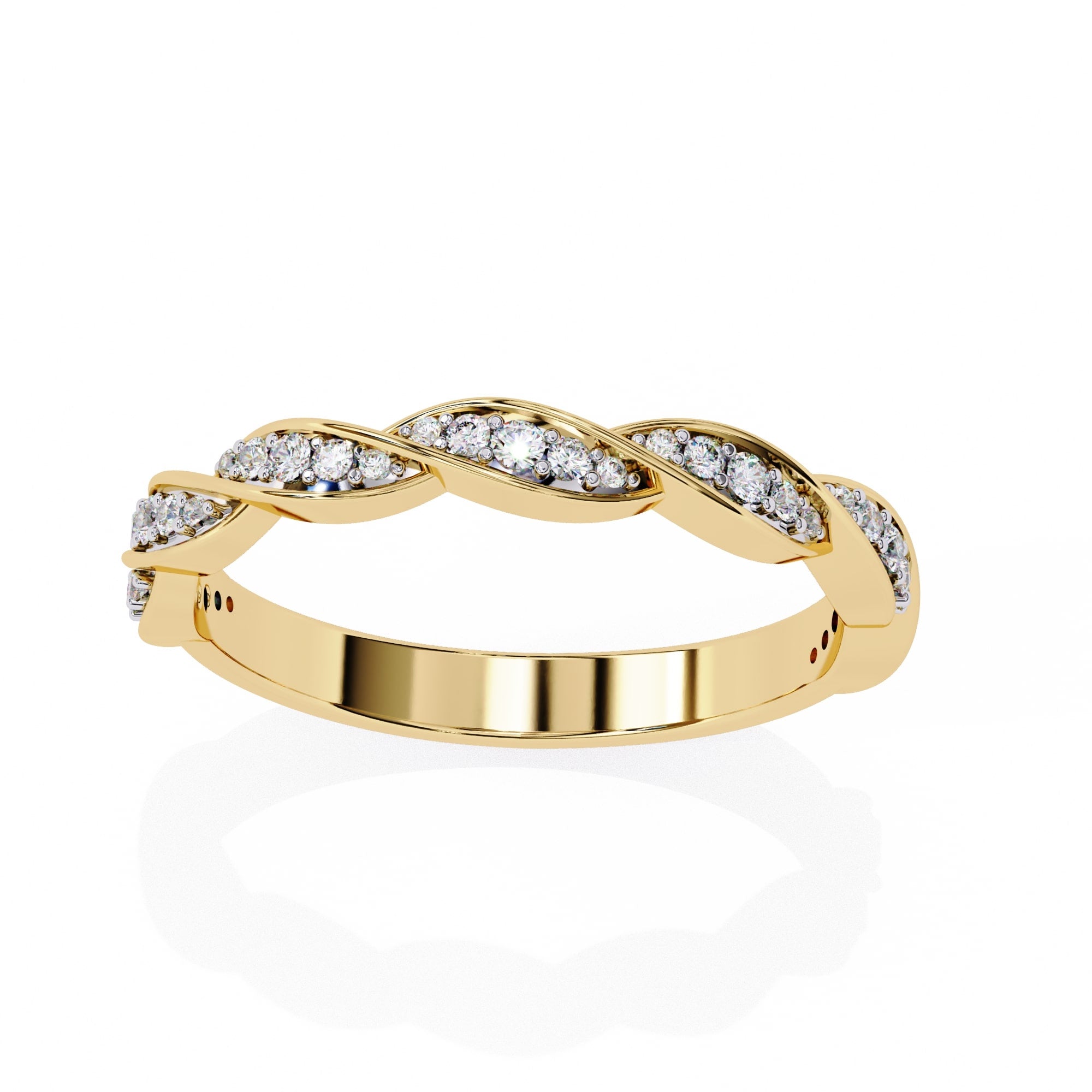 Elegant Diamond Side Stone Brilliance Ring