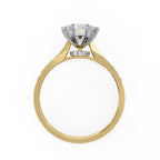 Elegant Central Stone Diamond Ring with Radiant Side Accents