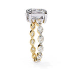 Sparkling Central Stone Diamond Ring with Side Accents