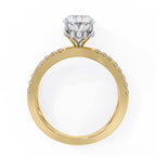 Elegant Central Stone Diamond Side Accent Ring