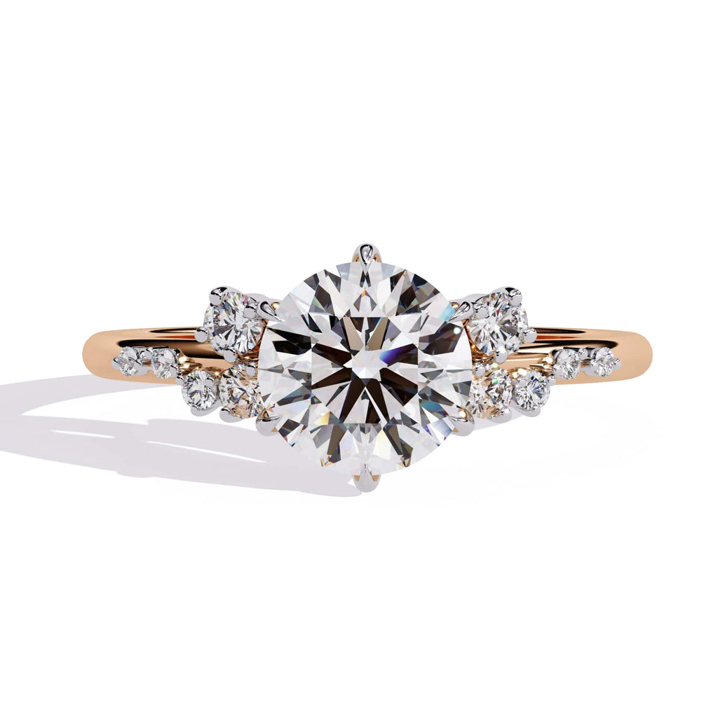 Elegant Central Stone Brilliance Ring with Side Accents