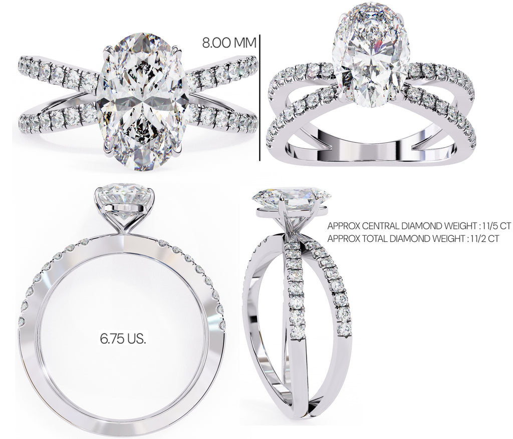 Elegant Radiance Central Stone Diamond Ring
