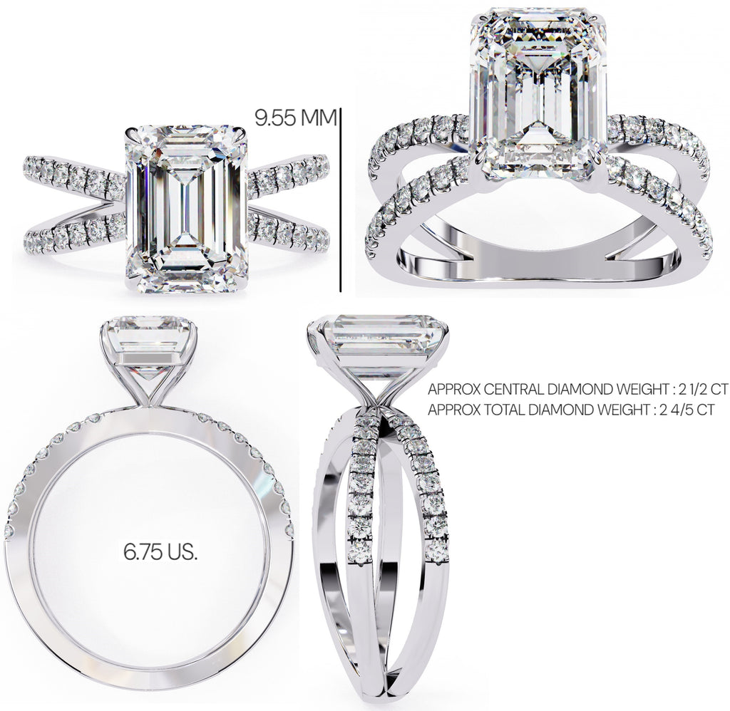 Elegant Central Stone Diamond Ring with Radiant Side Accents