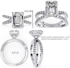 Elegant Central Stone Diamond Ring with Radiant Side Accents