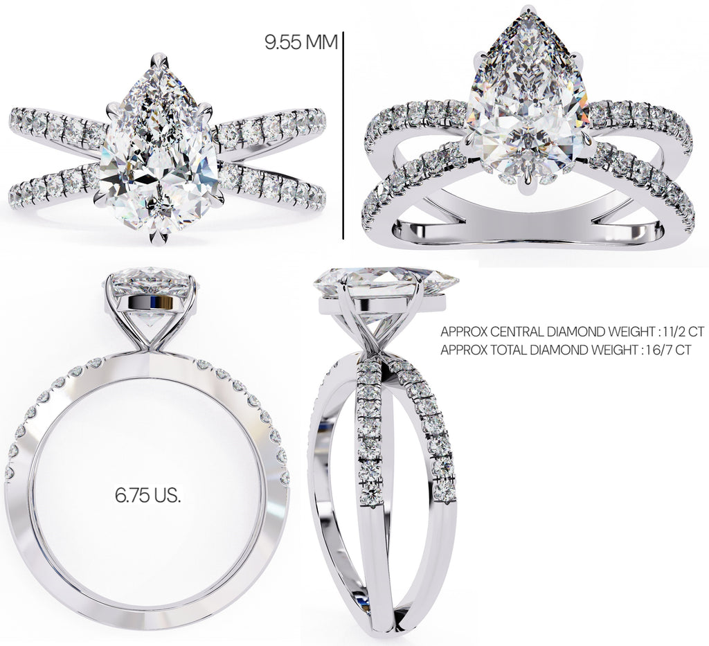 Elegant Brilliance Central Stone Diamond Ring