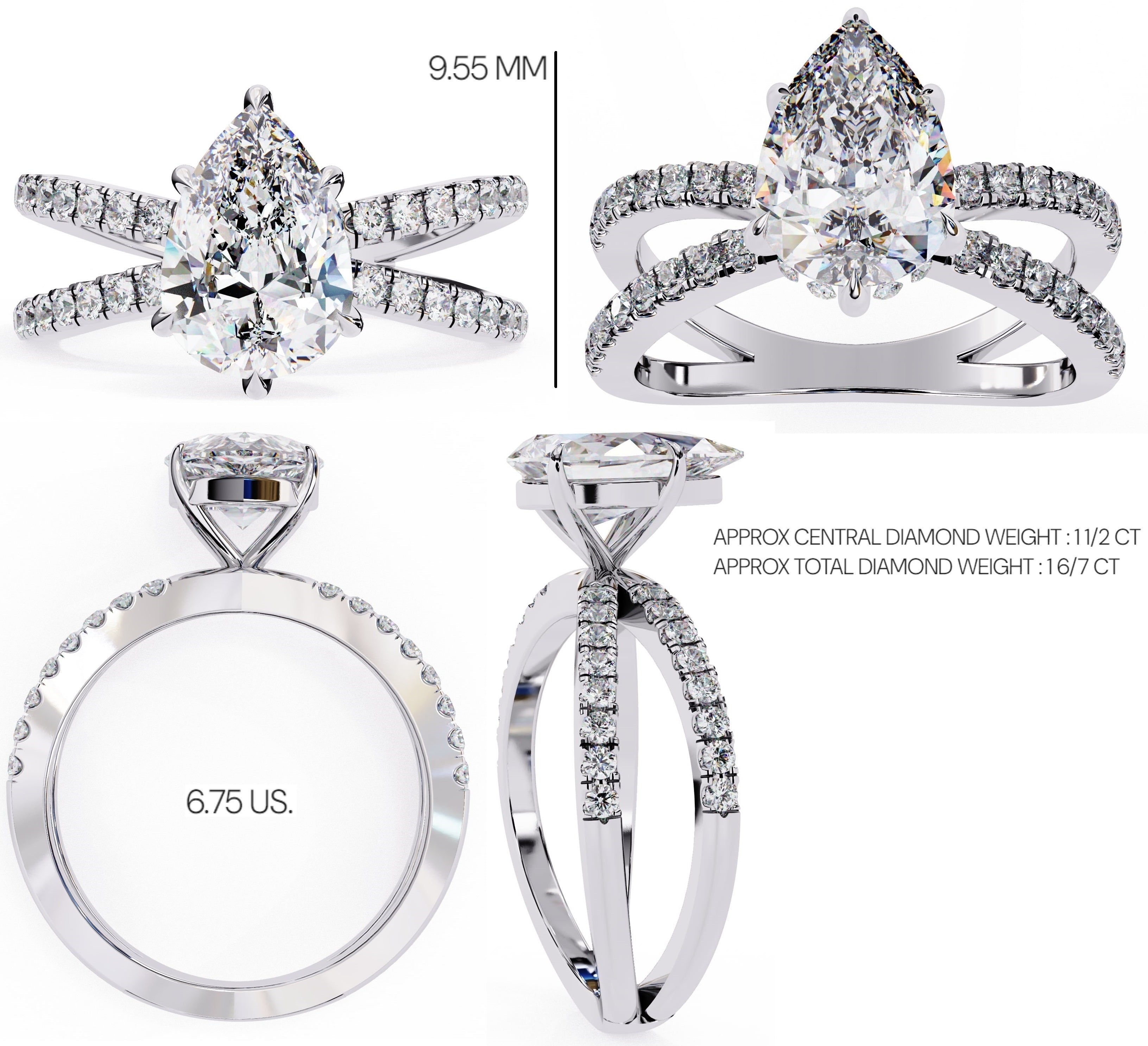 Elegant Brilliance Central Stone Diamond Ring